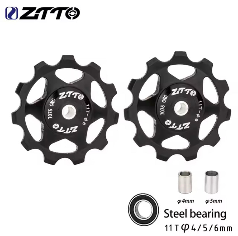 ZTTO CNC Jockey Wheel Pulley – 11T , Steel Bearing ( Pair )