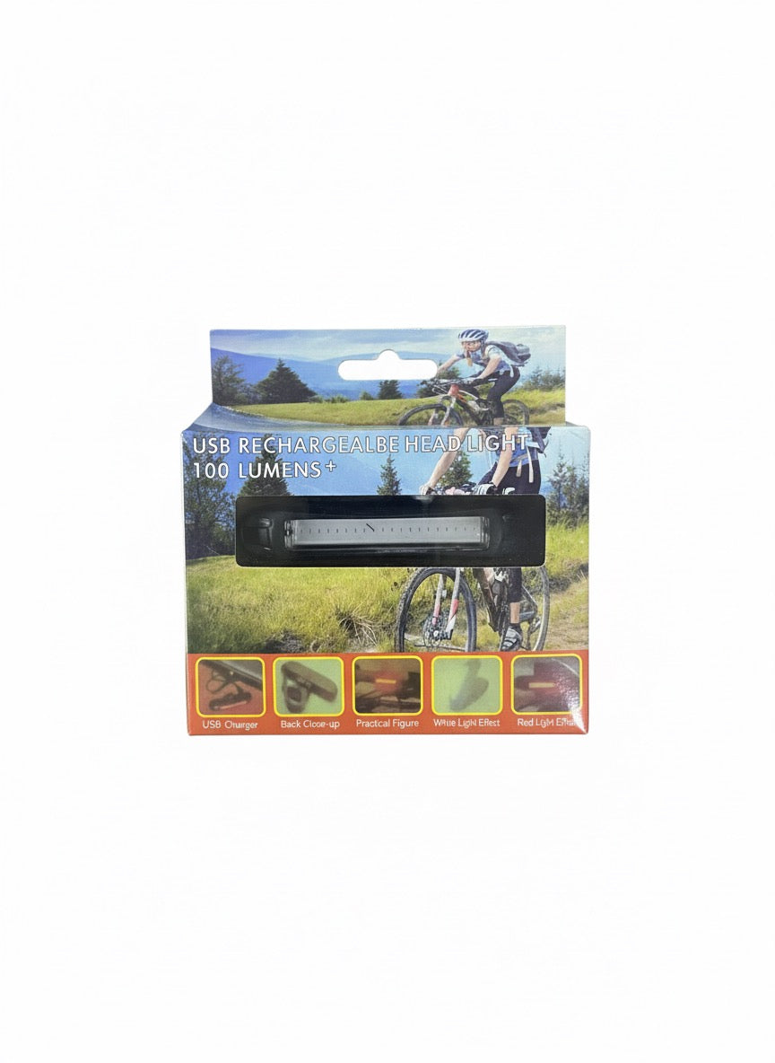 USB Rechargeable LED Bike Headlight ā 100 Lumens