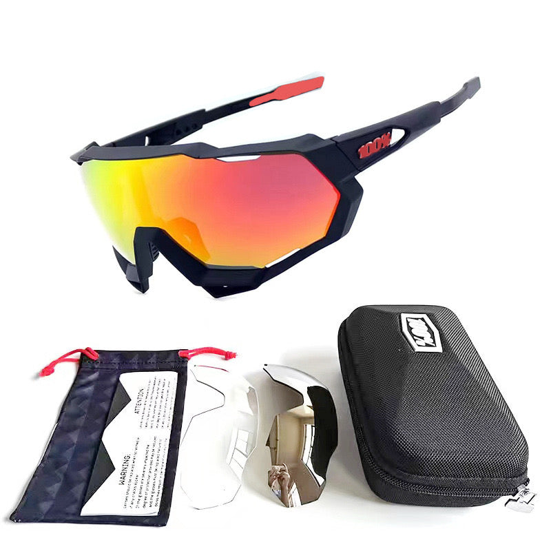 100% Speedtrap Cycling Sunglasses ā Red Mirror (3 Lens Set)
