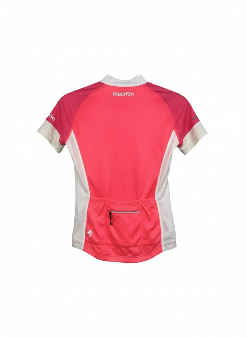 Macron Pink-White Cycling Jersey โ Sportive Edition