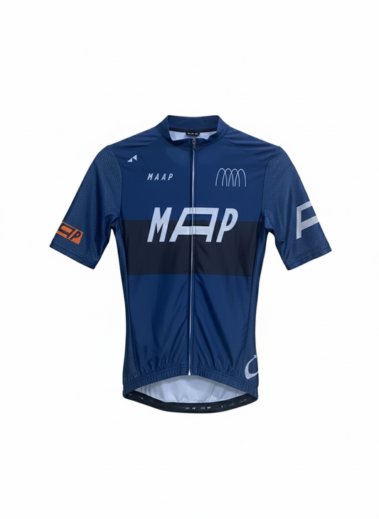 MAAP Short Sleeve Road Cycling Jersey – Performance Fit (Navy Blue)