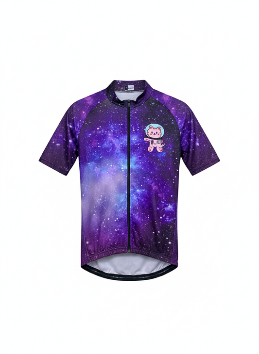 Coolmax Galaxy Cycling Jersey – Cat Astronaut Edition