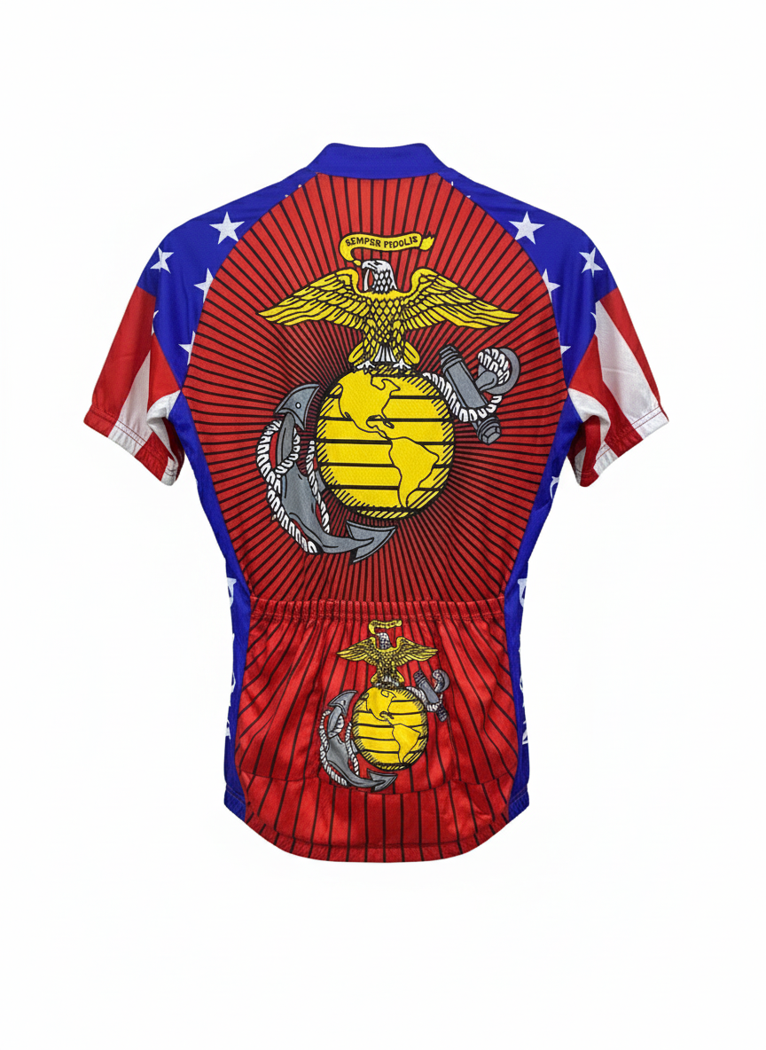 U.S. Marines “Semper Fidelis” Cycling Jersey – Patriotic Edition