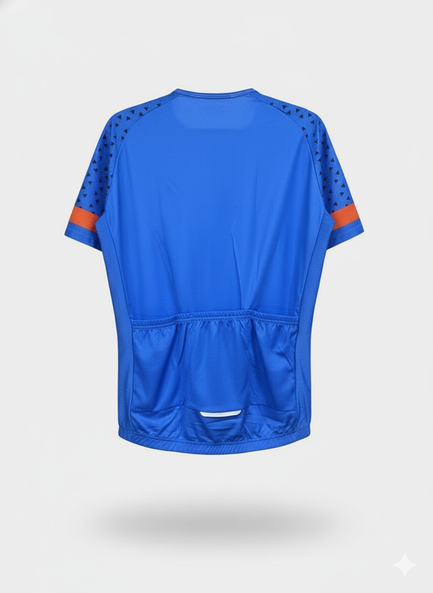 Performance Blue TriDot Cycling Jersey ā Aero Edition