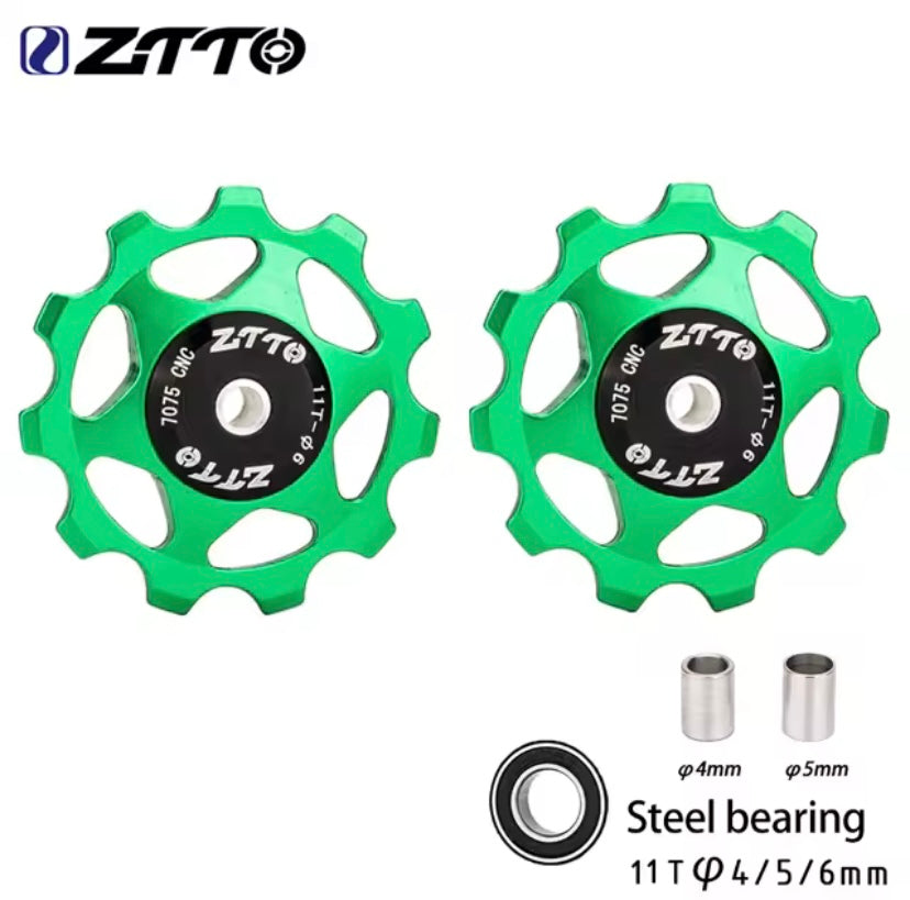 ZTTO CNC Jockey Wheel Pulley – 11T , Steel Bearing ( Pair )