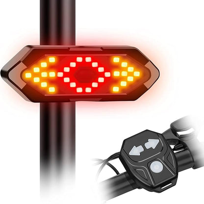 Smart Wireless LED Bike Turn Signal Light with Remote Control