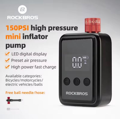 ROCKBROS Mini Electric Digital Air Pump