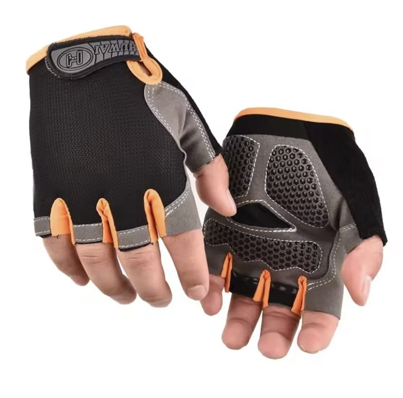 Huwai Gel Pad Half-Finger Cycling Gloves