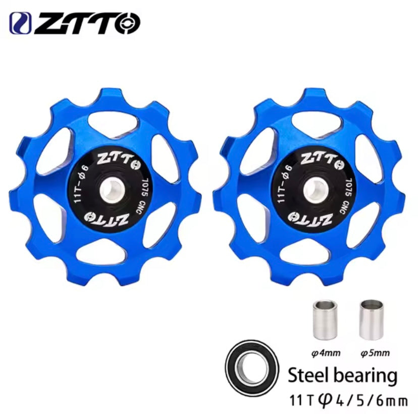 ZTTO CNC Jockey Wheel Pulley – 11T , Steel Bearing ( Pair )