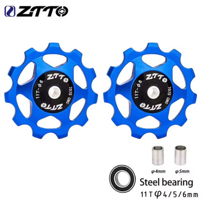 ZTTO CNC Jockey Wheel Pulley – 11T , Steel Bearing ( Pair )