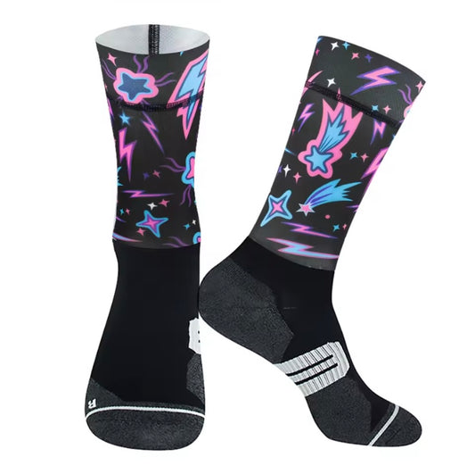 Galaxy Lightning Cycling Aero Socks