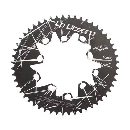 Litepro Oval Chainring – 54T CNC Alloy (BCD 110/130)
