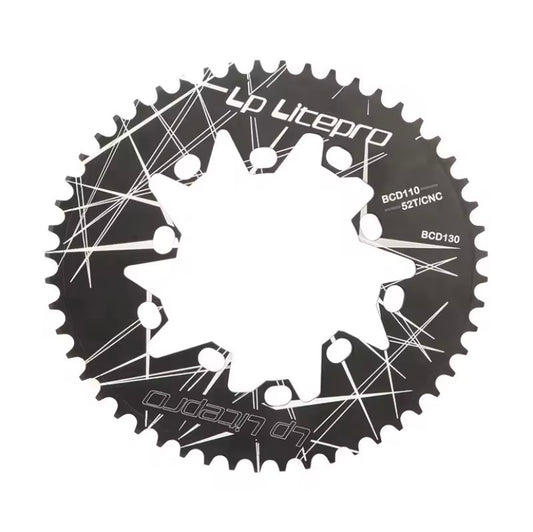Litepro Oval Chainring – 54T CNC Alloy (BCD 110/130)