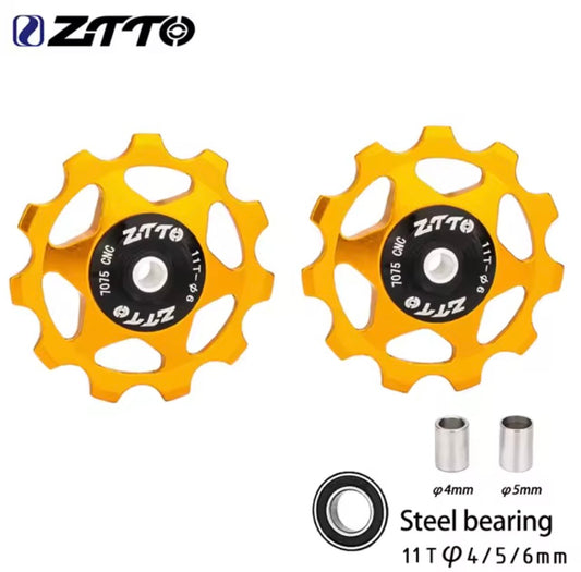 ZTTO CNC Jockey Wheel Pulley – 11T , Steel Bearing ( Pair )