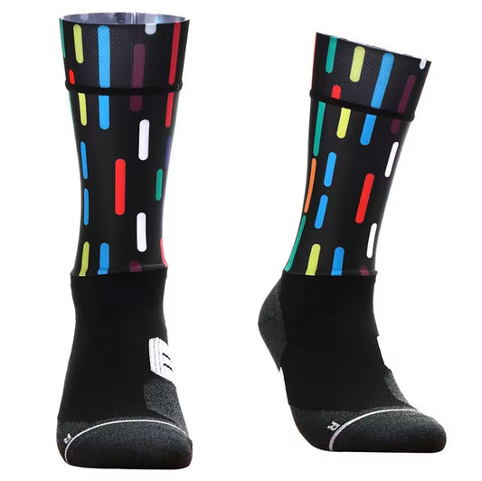 Neon Stripes Cycling Aero Socks
