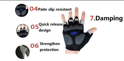 Huwai Gel Pad Half-Finger Cycling Gloves