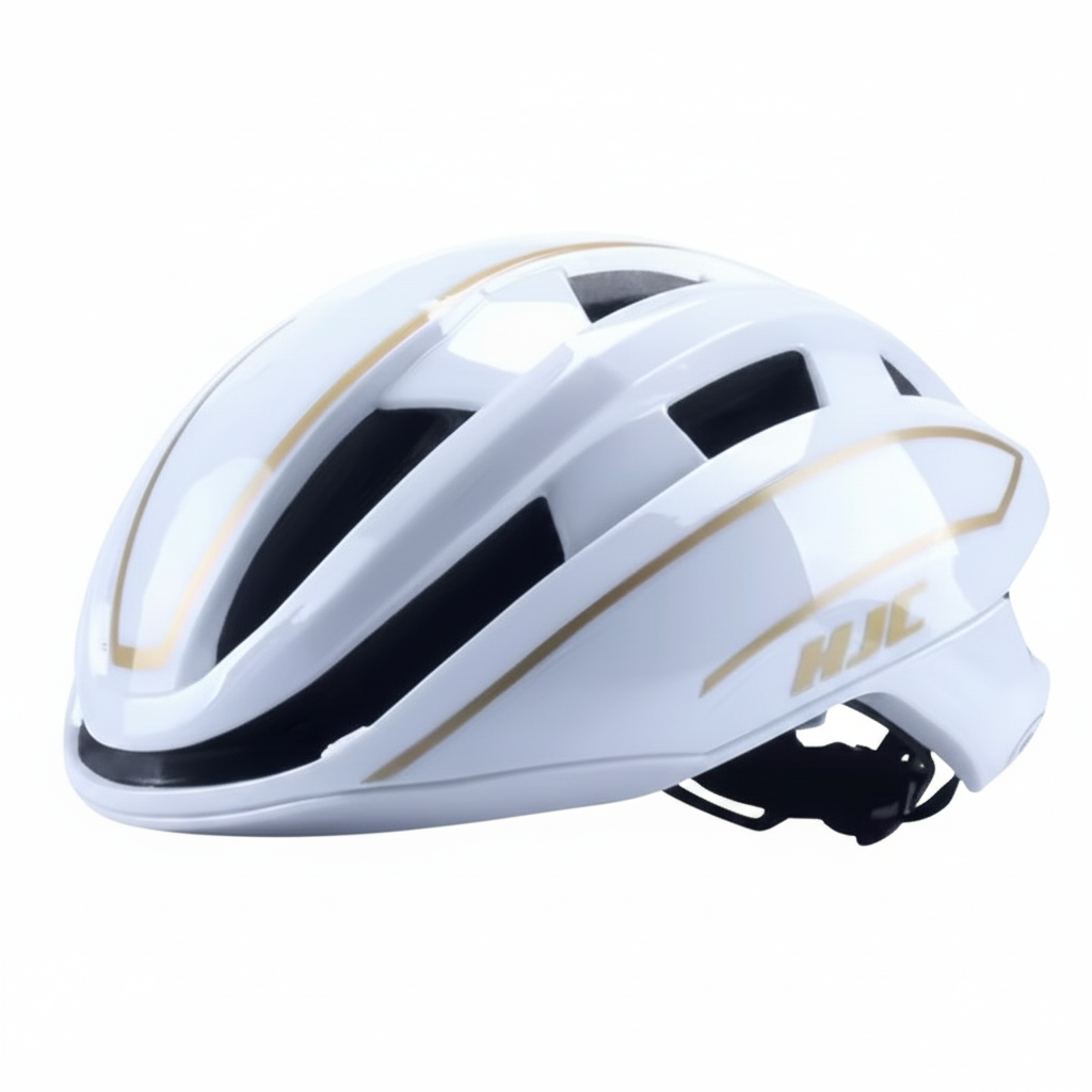 HJC Aero Road Cycling Helmet – White & Gold Edition