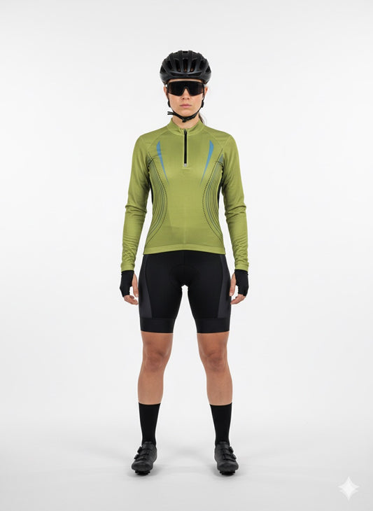 Crivit Lime Flow – Long Sleeve Cycling Jersey