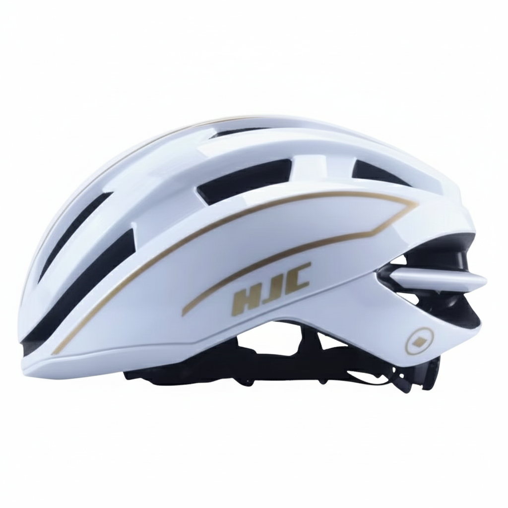 HJC Aero Road Cycling Helmet – White & Gold Edition