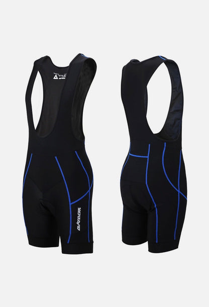 AIRTRACKS Men’s Cycling Bib Shorts – Blue Line