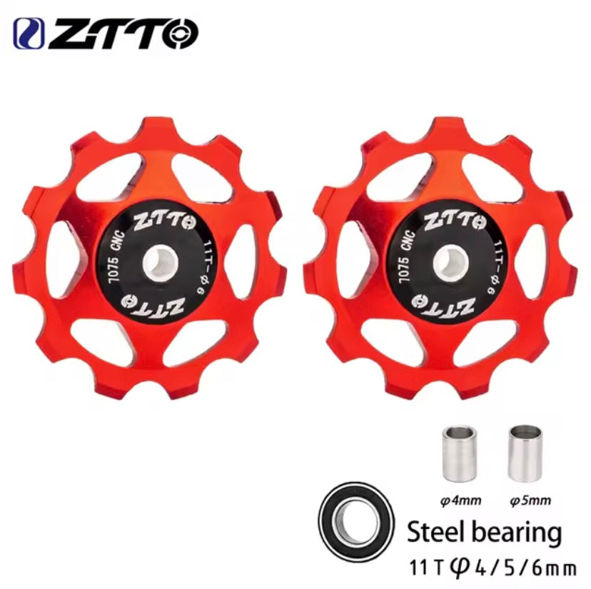 ZTTO CNC Jockey Wheel Pulley – 11T , Steel Bearing ( Pair )