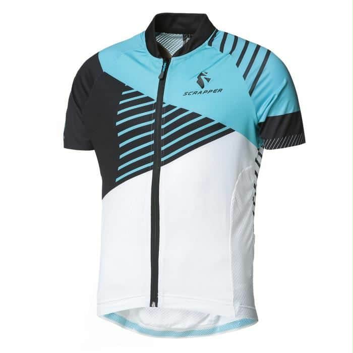 Scrapper Men’s Cycling Jersey – Blue & White Edition
