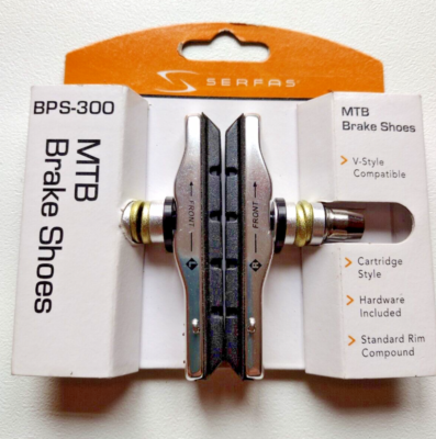 Serfas BPS-300 MTB Brake Shoes – V-Brake Compatible (Cartridge Style)