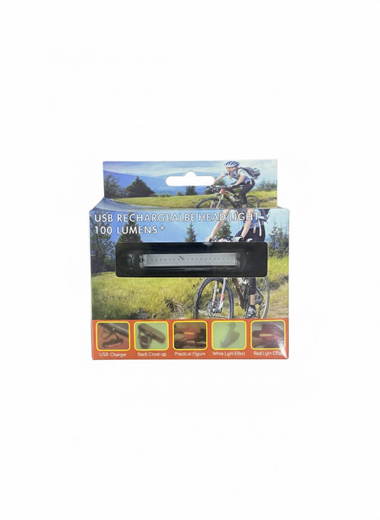 USB Rechargeable LED Bike Headlight – 100 Lumens