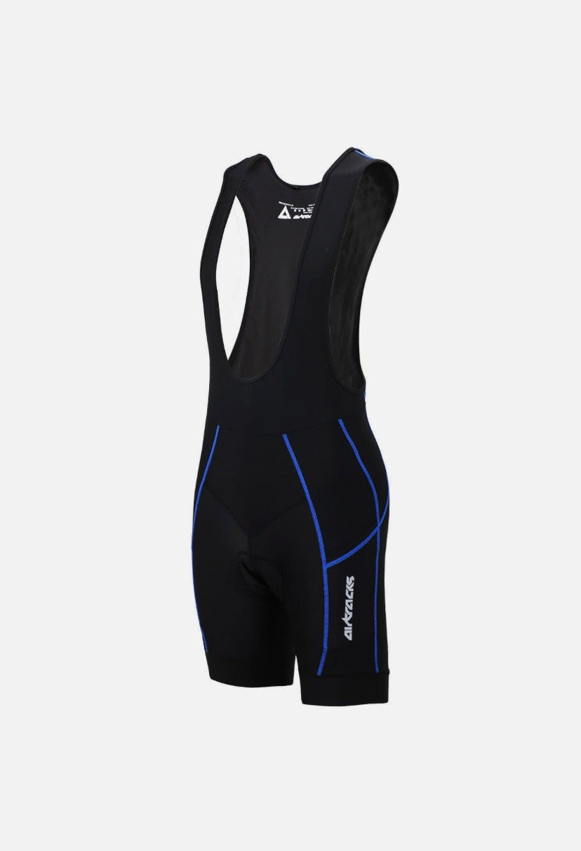 AIRTRACKS Men’s Cycling Bib Shorts – Blue Line