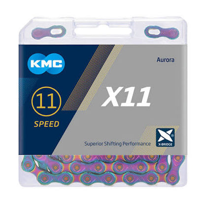 KMC X11 Bicycle Chain – 11 Speed (Aurora)