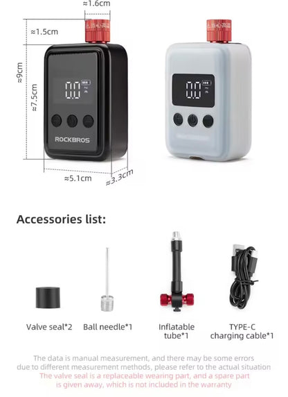 ROCKBROS Mini Electric Digital Air Pump