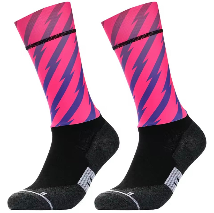 Pink Thunder Cycling Aero Socks