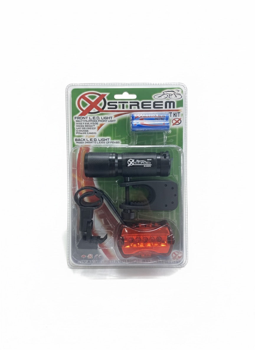 Xstreem Front & Rear LED Bicycle Light Set