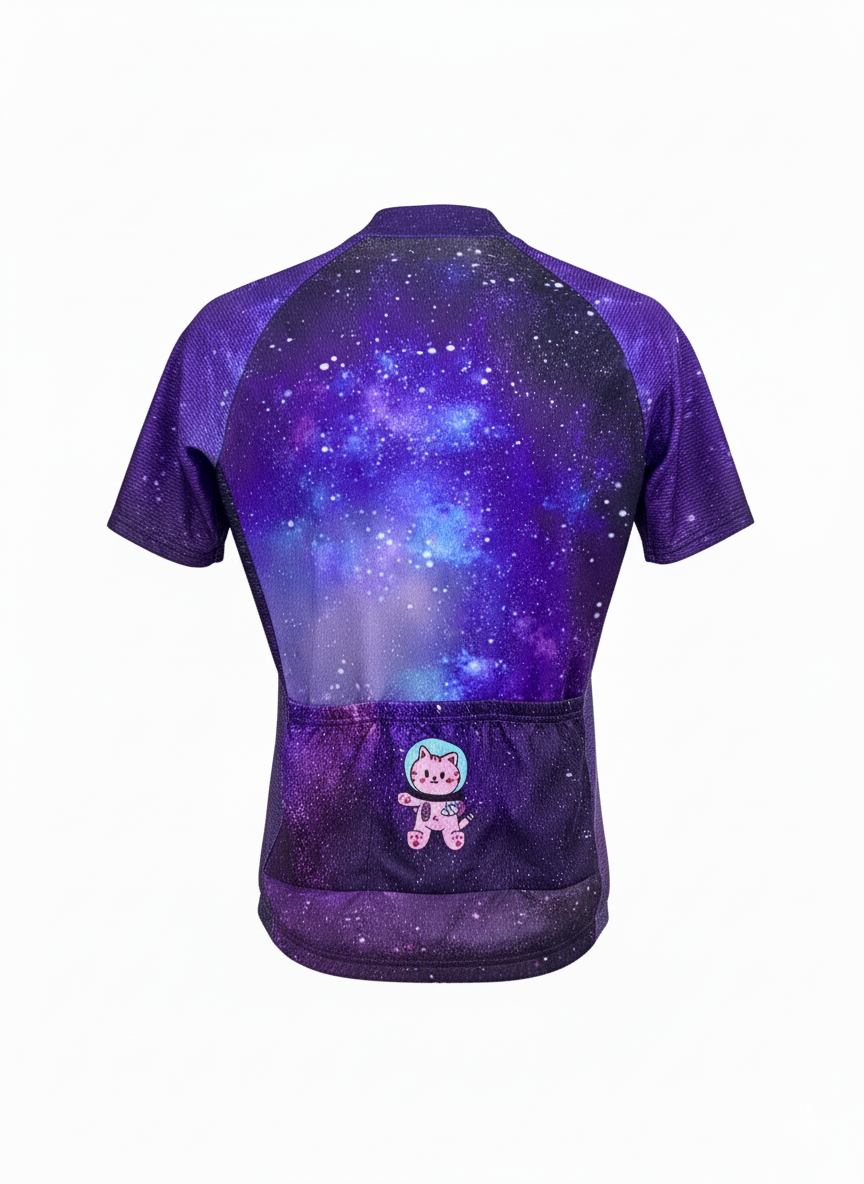 Coolmax Galaxy Cycling Jersey – Cat Astronaut Edition