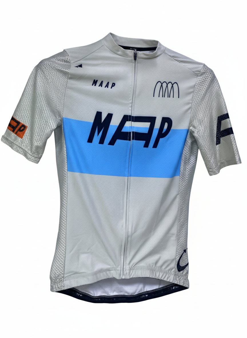 MAAP Men’s Pro Fit Cycling Jersey – Grey & Blue Edition