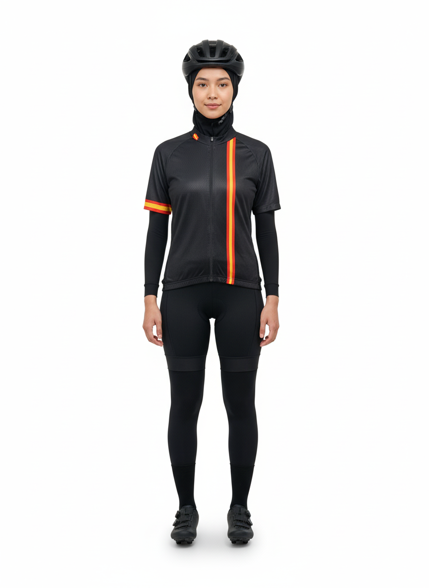 Classic Black Cycling Jersey