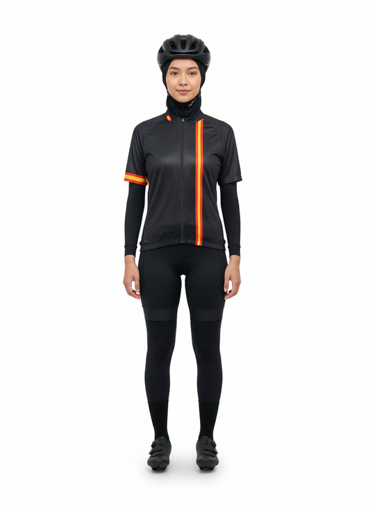 Classic Black Cycling Jersey