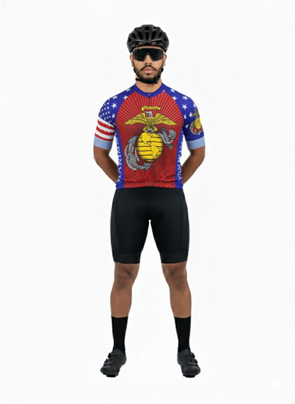 U.S. Marines “Semper Fidelis” Cycling Jersey – Patriotic Edition