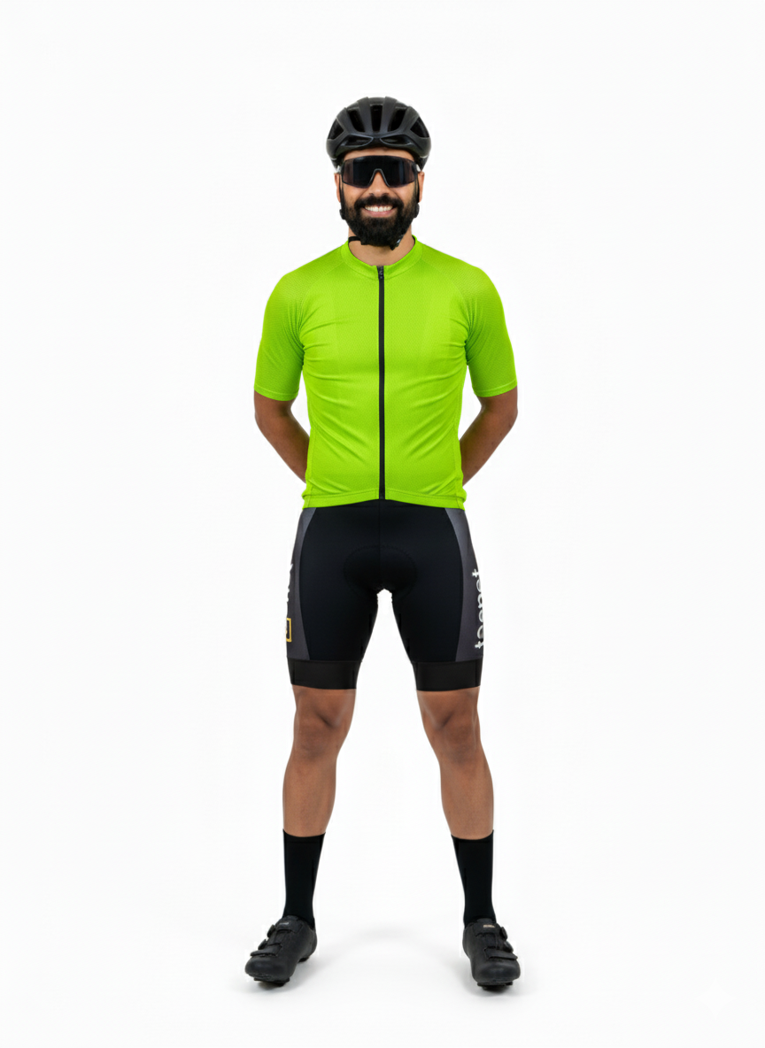 Fluorescent Lime Cycling Jersey – AeroLite Edition