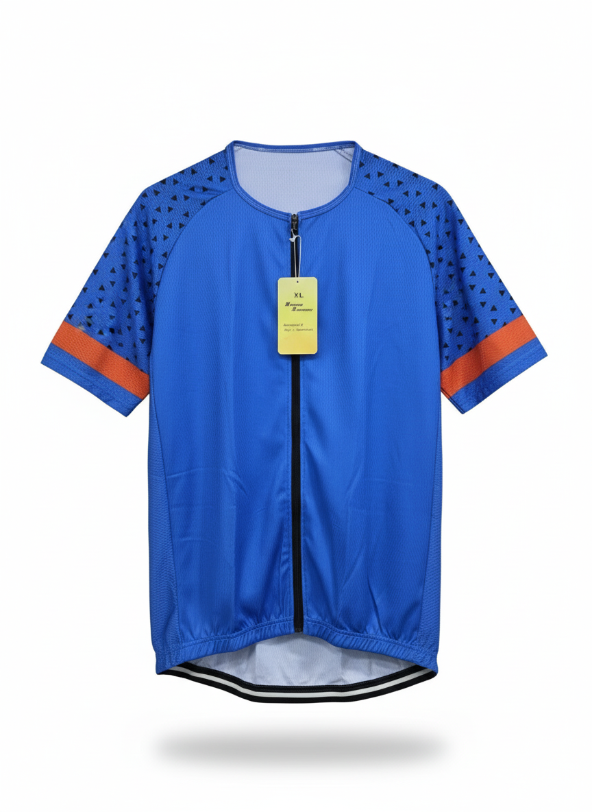 Performance Blue TriDot Cycling Jersey – Aero Edition