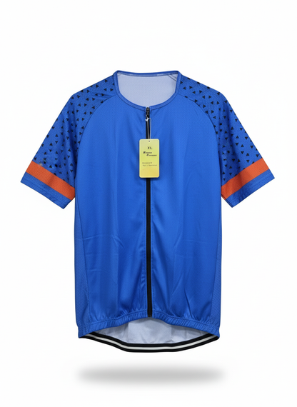 Performance Blue TriDot Cycling Jersey – Aero Edition