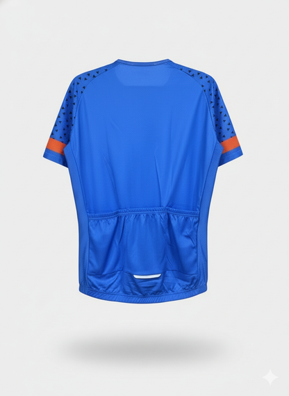 Performance Blue TriDot Cycling Jersey – Aero Edition